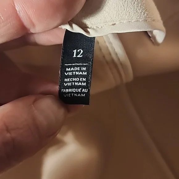 White House Black Market light pink faux suede double breast jacket - Picture 10 of 10